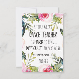 Het cadeau voor Dance-leraar weghalen Dank u wel, 