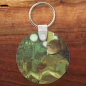 Het Café Concert van Edgar Degas, Vintage Fine Art Sleutelhanger (Achterkant)