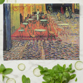 het café terrace in het forum, Arles... Theedoek (Gevouwen)