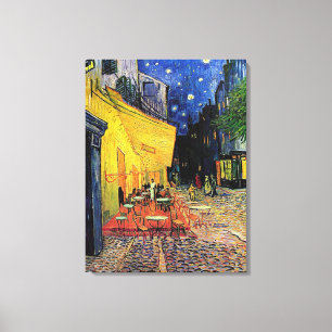 het café terrace ter plekke.. Vincent van Gogh Canvas Afdruk