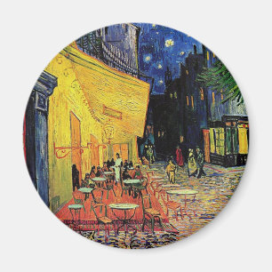 Het caféterras op de place du forum, Arles, op Magneet