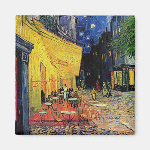 Het caféterras op de place du forum, Arles, op Magneet