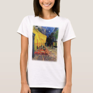 Het caféterras op de place du forum, Arles, op T-shirt