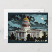 Het California State Capitol Moonlight Briefkaart (Voorkant / Achterkant)