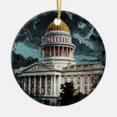 Het California State Capitol Moonlight Ornament (Voorkant)
