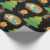 Het Camp van de zomer - kies uw achtergrondkleur Cadeaupapier (Hoek)