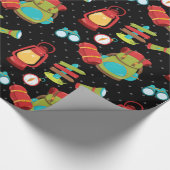 Het Camp van de zomer - kies uw achtergrondkleur Cadeaupapier (Hoek)