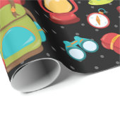 Het Camp van de zomer - kies uw achtergrondkleur Cadeaupapier (Rol Hoek)