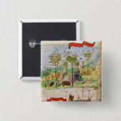 Het Canadese bos Vierkante Button 5,1 Cm (Voorkant /achterkant)