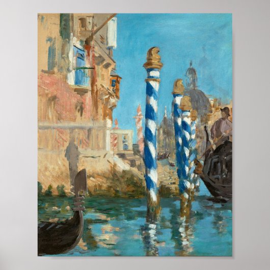 Het Canal Grande in Venise | Édouard Manet Poster (Voorkant)