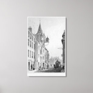 Het Canongate Tolbooth in Edinburgh Canvas Afdruk