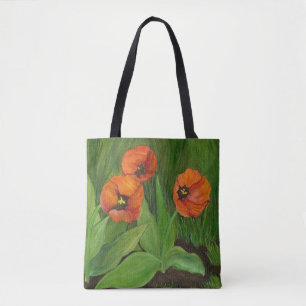 Het Canvas tas van de papaver