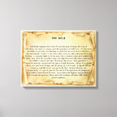 Het canvas van de Rol van de Bijbel Afdruk (Voorkant)