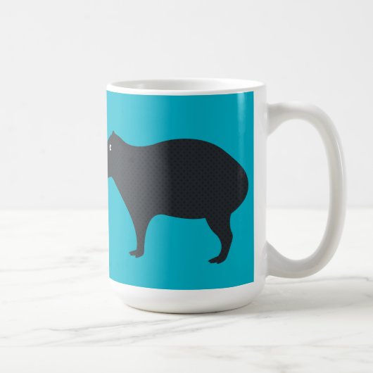 Het Capybara kijkt naar Mok (Rechts)