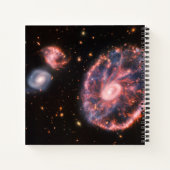 Het Cartwheel-sterrenstelsel en de bijbehorende st Notitieboek (Achterkant)