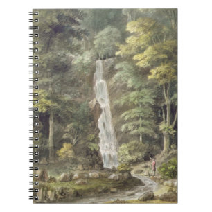 Het cascade-waterval in de tuinen van Hestercombe Notitieboek
