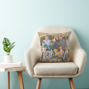 Het Casual Type van Foto van de familie het Sierku Kussen