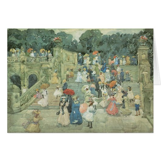 Het centrale park van Maurice Prendergast (Voorkant Horizontaal)
