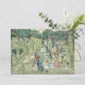 Het centrale park van Maurice Prendergast (Staand voorkant)