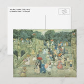 Het centrale park van Maurice Prendergast Briefkaart (Voorkant / Achterkant)