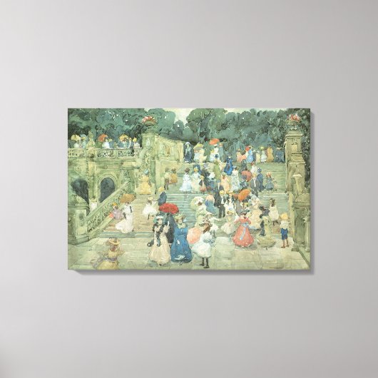 Het centrale park van Maurice Prendergast Canvas Afdruk (Voorkant)