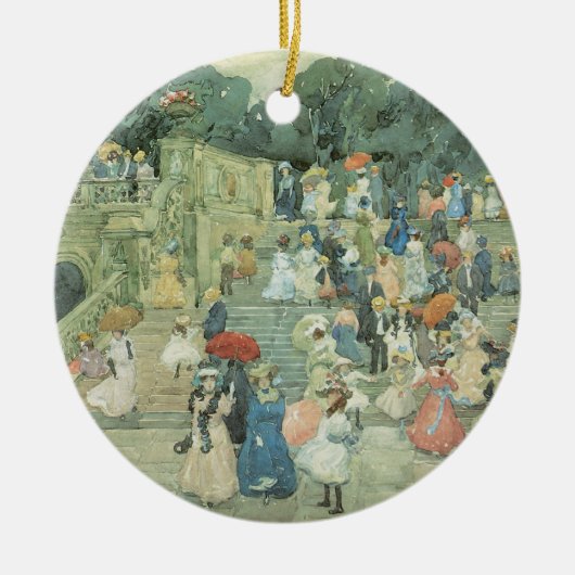 Het centrale park van Maurice Prendergast Keramisch Ornament (Voorkant)