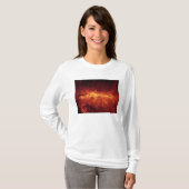 Het centrum Melkweg stroomt met stof T-shirt (Voorkant volledig)