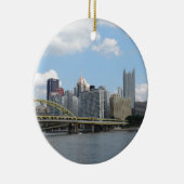 Het centrum Pittsburgh Skyline Keramisch Ornament (Rechts)