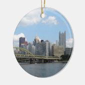 Het centrum Pittsburgh Skyline Keramisch Ornament (Links)