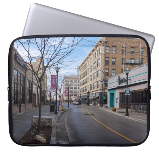 Het centrum Springfield Laptop Sleeve (Voorkant)