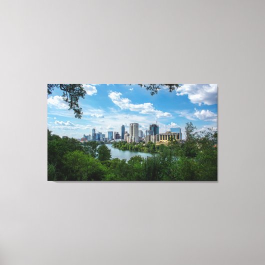 Het centrum van Austin Skyline uit Norwood-Austin  Canvas Afdruk (Voorkant)