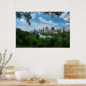 Het centrum van Austin Skyline uit Norwood-Austin  Poster (Keuken)