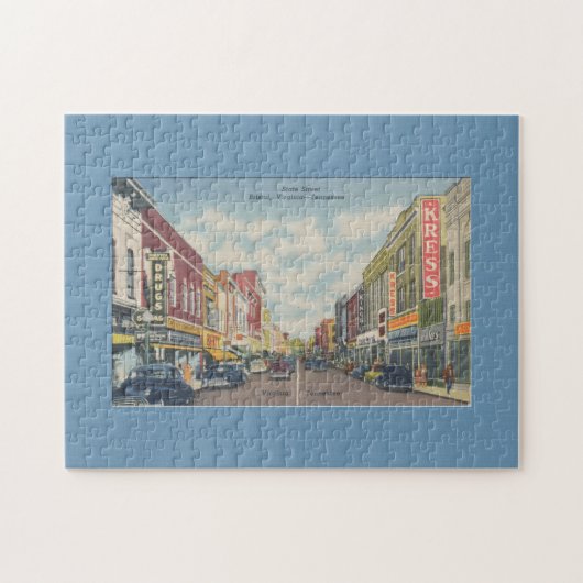 Het centrum van Bristol VA TN Kress Legpuzzel (Horizontaal)