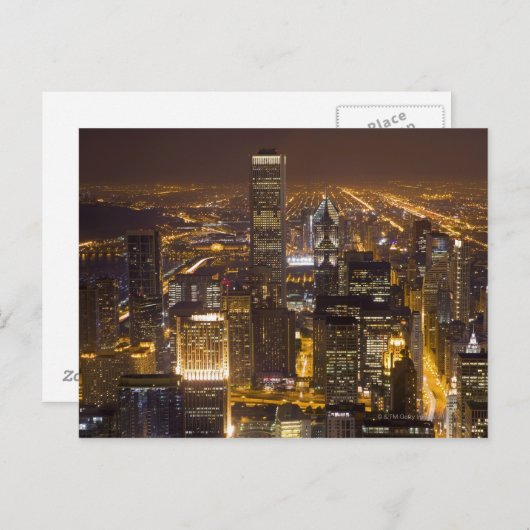 Het centrum van Chicago Briefkaart (Voorkant / Achterkant)