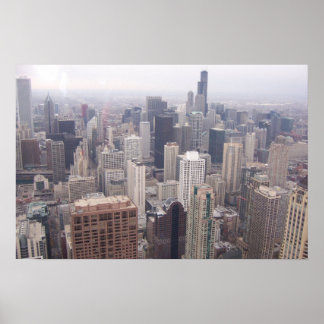 Het centrum van Chicago Poster