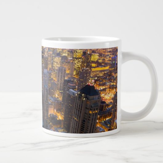 Het centrum van Chicago skyline bij schemering Jumbo Mok (Rechts)