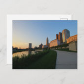 Het centrum van Columbus, Ohio op Sunset Briefkaart (Voorkant / Achterkant)