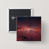 Het centrum van de Melkweg Vierkante Button 5,1 Cm (Voorkant /achterkant)