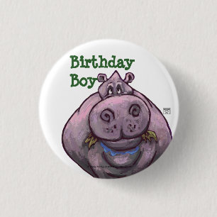 Het Centrum van de Partij van het nijlpaard Ronde Button 3,2 Cm