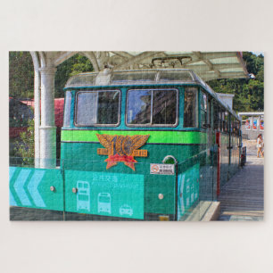 Het centrum van de piek tram, Hong Kong, Azië Legpuzzel