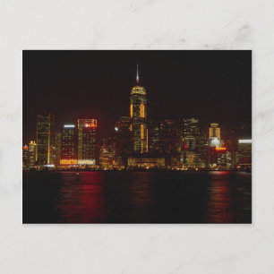 Het centrum van Hong Kong van Kowloon Briefkaart