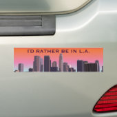Het centrum van Los Angeles -  Afbeelding Bumpersticker (Op auto)