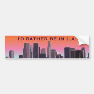 Het centrum van Los Angeles -  Afbeelding Bumpersticker