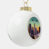 Het centrum van Los Angeles -  Afbeelding Keramische Bal Ornament (Links)