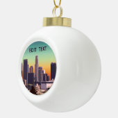 Het centrum van Los Angeles -  Afbeelding Keramische Bal Ornament (Rechts)