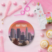 Het centrum van Los Angeles - Afbeelding Papieren Bordje (Feest)