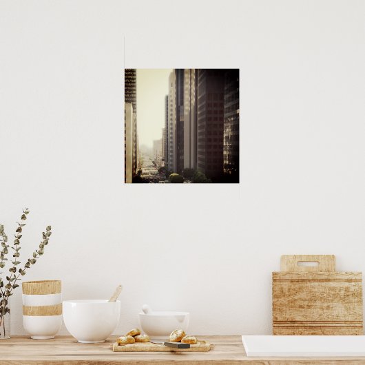 Het centrum van Los Angeles Poster (Keuken)