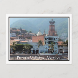het centrum van Puerto Vallarta met briefkaart aan