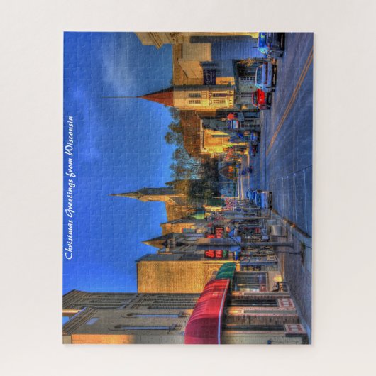 Het centrum van Wisconsin. kerstcadeautjes Legpuzzel (Verticaal)