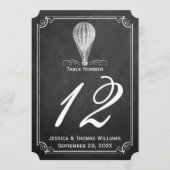 Het Chalkboard Hot Air Ballon Wedding Collectie Kaart (Voorkant)